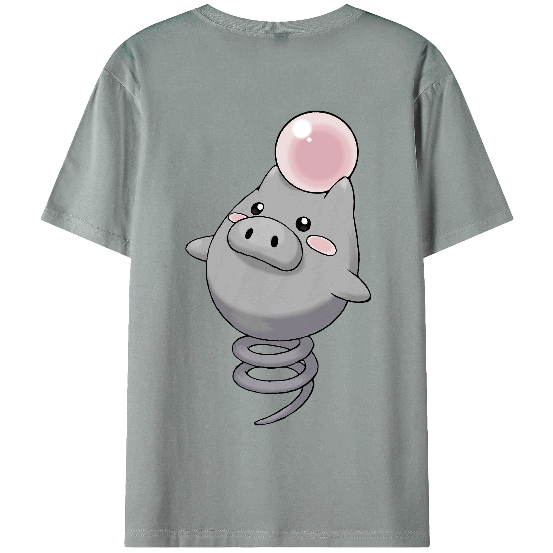 （画像用） ポケットモンスター Pokémon 綿100％ メンズ半袖Tシャツ（バックプリント） 通気性